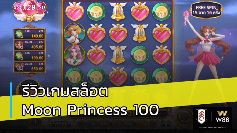 รีวิวเกมสล็อต Moon Princess 100